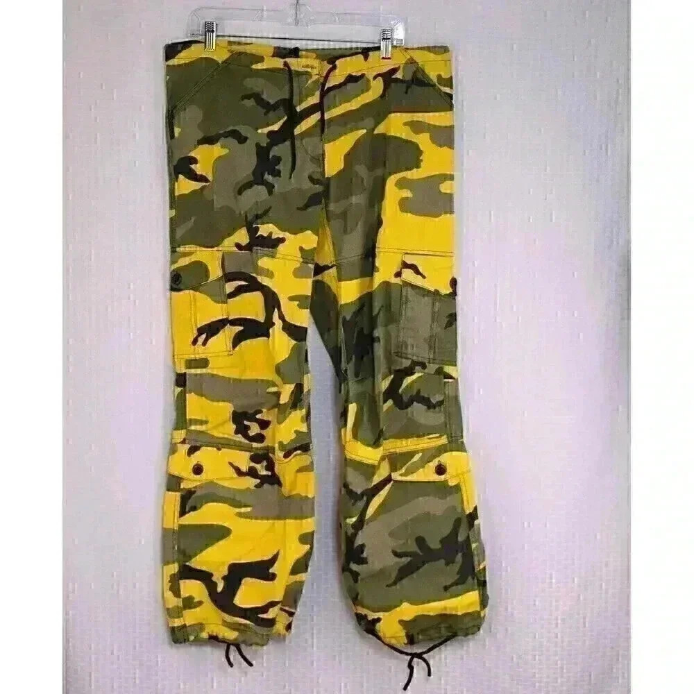 Rothco Women's Size S Stinger Yellow drawstring multi-pocket paratrooper camo